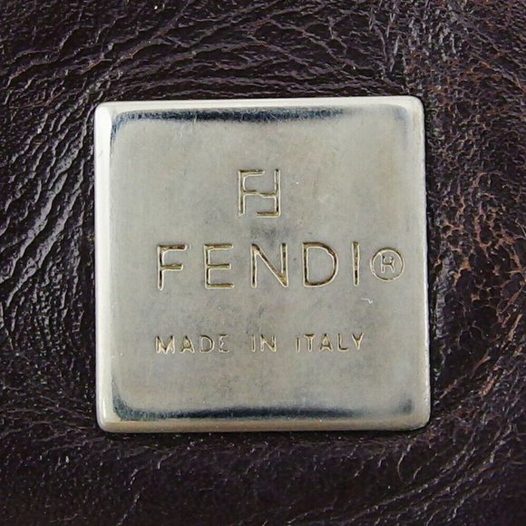 FENDI Three Folded Wallet Zucca Beige Canvas ~ Leather Authentic Used - Picture 6 of 10